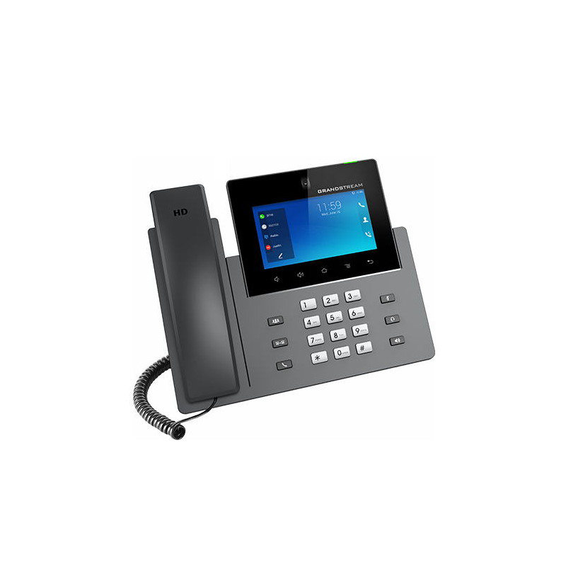 Grandstream GXV3450 SIP video telefón, 5'' IPS bar.dot.displ., 16 SIP účty, Android11, WiFi, BT, PoE+