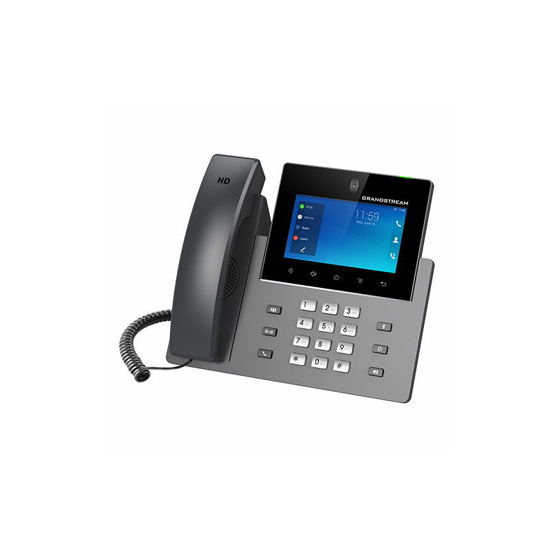 Grandstream GXV3450 SIP video telefón, 5'' IPS bar.dot.displ., 16 SIP účty, Android11, WiFi, BT, PoE+