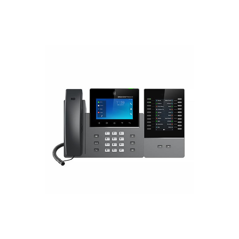 Grandstream GXV3450 SIP video telefón, 5'' IPS bar.dot.displ., 16 SIP účty, Android11, WiFi, BT, PoE+