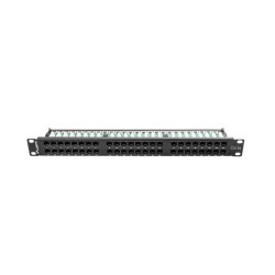 LANBERG PATCH PANEL 48 PORTOV 1U 19'' CAT.5E UTP ČIERNY