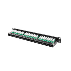 LANBERG PATCH PANEL 48 PORTOV 1U 19'' CAT.5E UTP ČIERNY