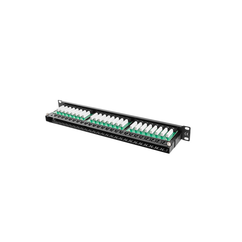 LANBERG PATCH PANEL 48 PORTOV 1U 19'' CAT.5E UTP ČIERNY