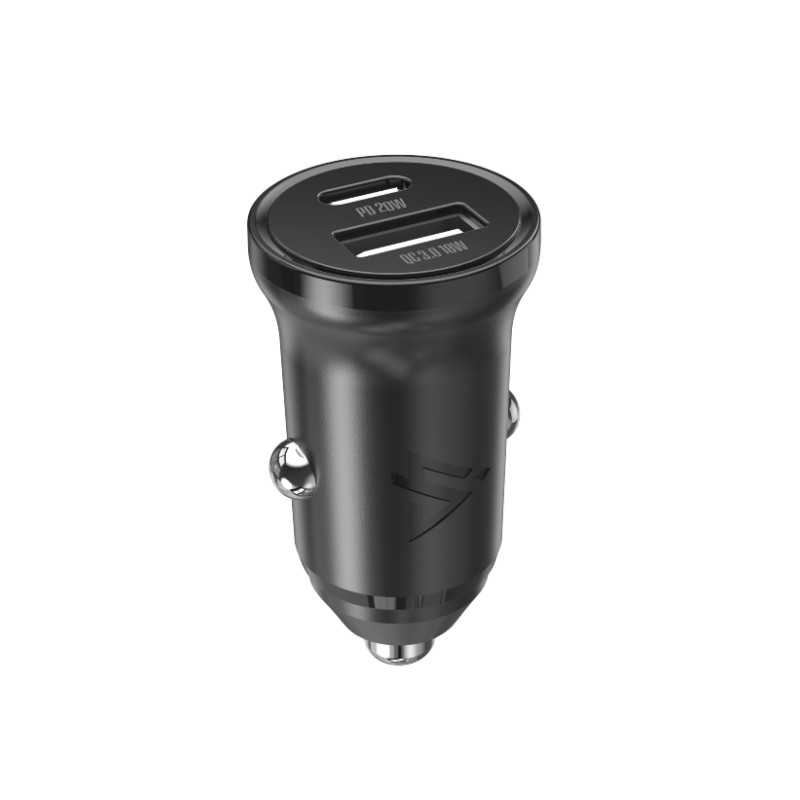 AUTONABÍJAČKA CL-03, PD, 20W, USB-C + USB-A ČIERNA