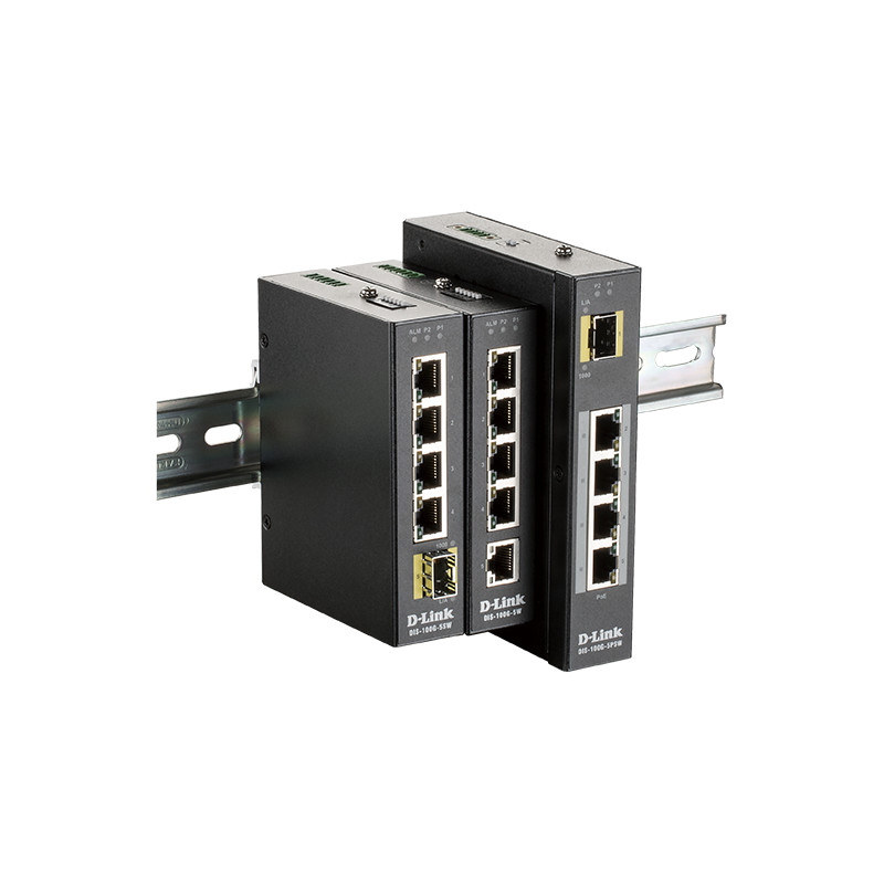 D-Link DIS-100G-5PSW Industrial Gigabit Unmanaged PoE Switch with SFP slot