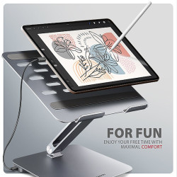 AXAGON HMC-STND, stojan pre 10''-17'' notebooky, USB 5Gbps húb, 3x USB-A, HDMI 4k/60Hz, RJ-45, PD 100W