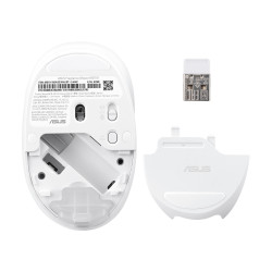 ASUS Fragrance Mouse MD101/Ergonomická/Optická/2 400 DPI/USB+BT/Biela