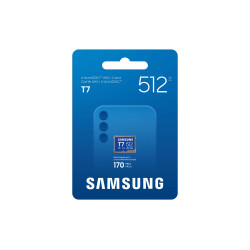 Samsung T7/Micro SDXC/512GB/UHS-I U3 / Class 10/Modrá