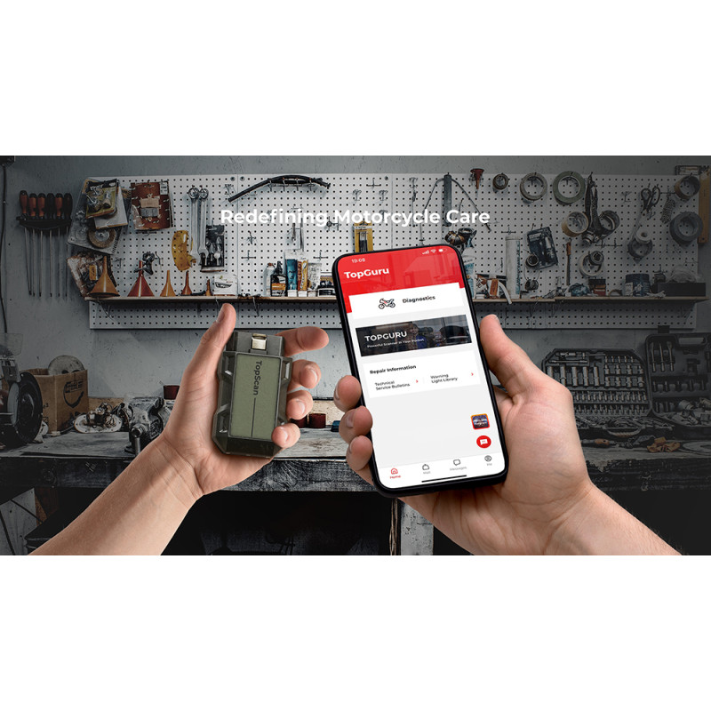 VIKING - TOPDON diagnostické zariadenie TopScan Moto/ Bluetooth/ iOS/ Android/ Detekcia softvéru a hardvéru chyb