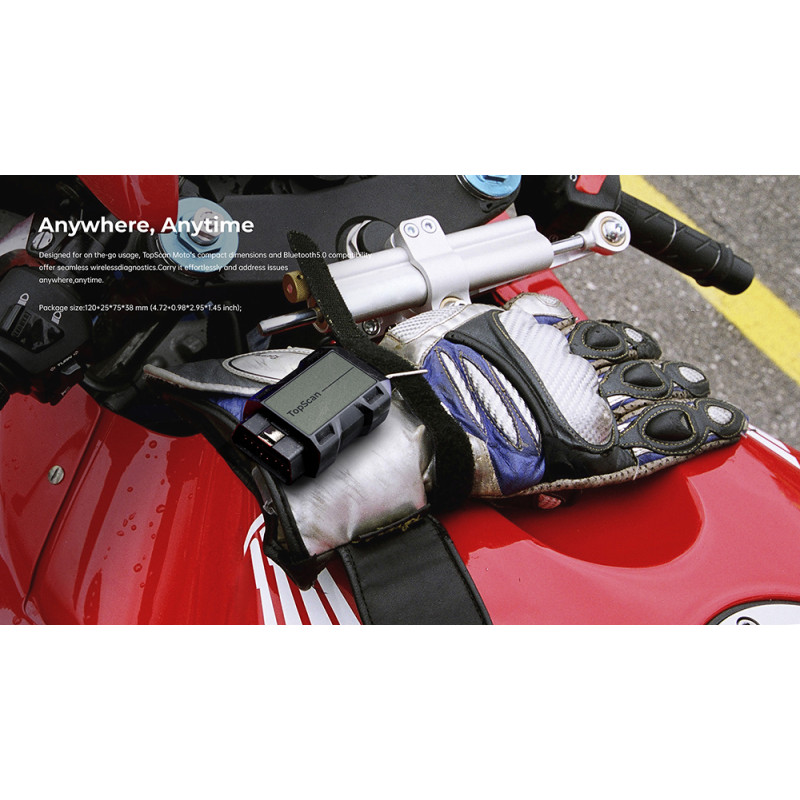VIKING - TOPDON diagnostické zariadenie TopScan Moto/ Bluetooth/ iOS/ Android/ Detekcia softvéru a hardvéru chyb