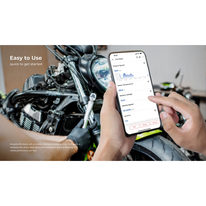 VIKING - TOPDON diagnostické zariadenie TopScan Moto/ Bluetooth/ iOS/ Android/ Detekcia softvéru a hardvéru chyb