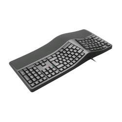 Klávesnica C-TECH KB-113E USB, ERGO, čierna, CZ/ SK