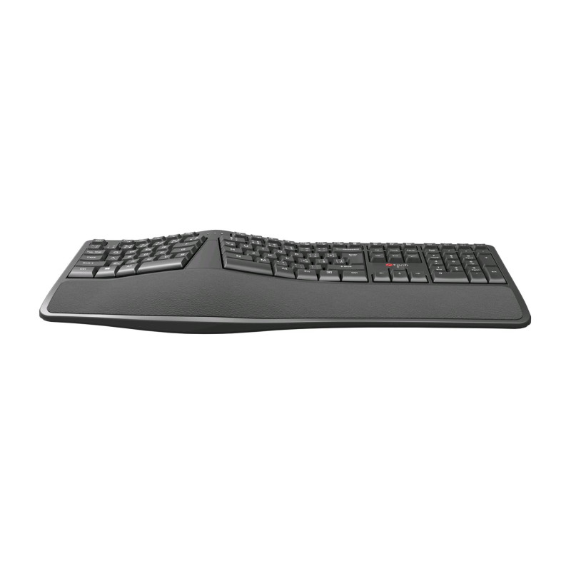 Klávesnica C-TECH KB-113E USB, ERGO, čierna, CZ/ SK