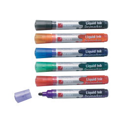 Popisovač NOBO 3-in-1 LIQUID INK tenký, mix
