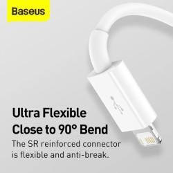 NONAME - Baseus Superior Series Fast Charging Dátový Kabel USB-A - USB-C/microUSB/Lightning 3.5A 0.5m Stellar
