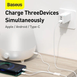 NONAME - Baseus Superior Series Fast Charging Dátový Kabel USB-A - USB-C/microUSB/Lightning 3.5A 0.5m Stellar