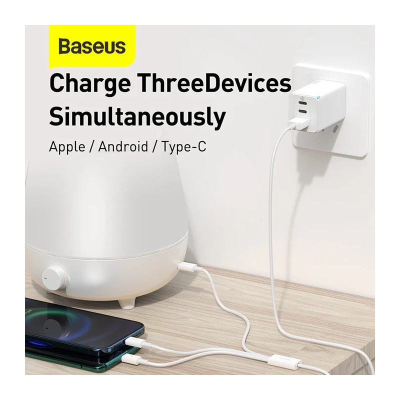 NONAME - Baseus Superior Series Fast Charging Dátový Kabel USB-A - USB-C/microUSB/Lightning 3.5A 0.5m Stellar