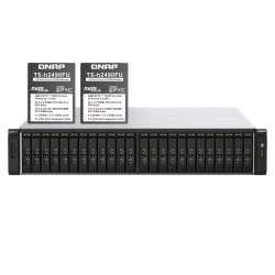 QNAP TS-h2490FU-7232P-32G (AMD EPYC, ZFS, 32GB ECC RAM, 24x 2,5'' U.2, 2x 2,5GbE, 4x 25Gb SFP28)