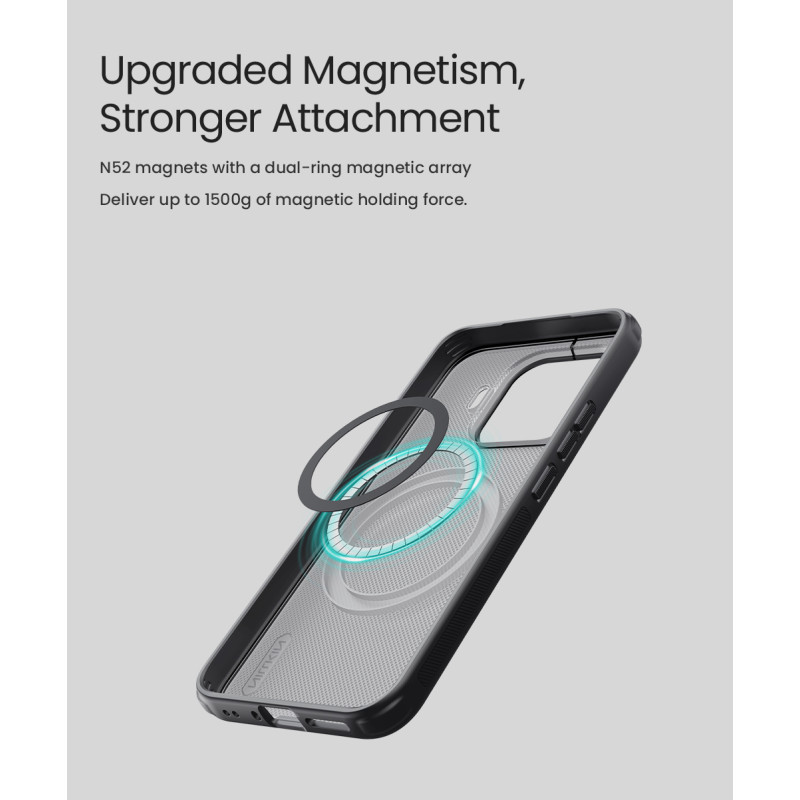 Nillkin Super Frosted PRE Magnetic Zadný Kryt pre Xiaomi 17T Pre Transparent Black