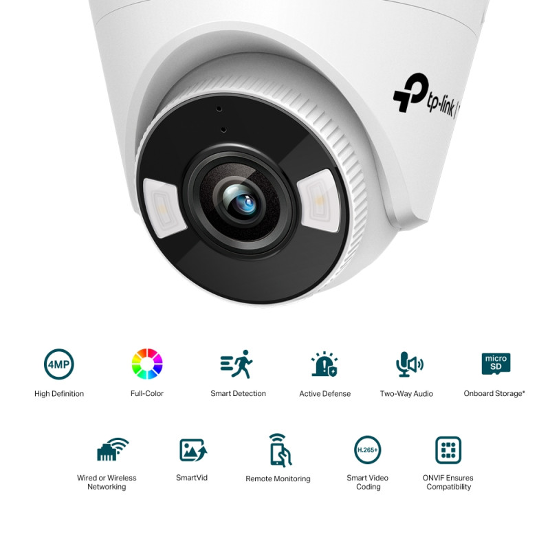 TP-LINK - VIGI C440(4mm) 4MP farebná Turret net.cam