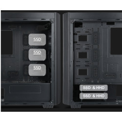 Gembird Computer Fornax K500/Midi Tower/Čierna