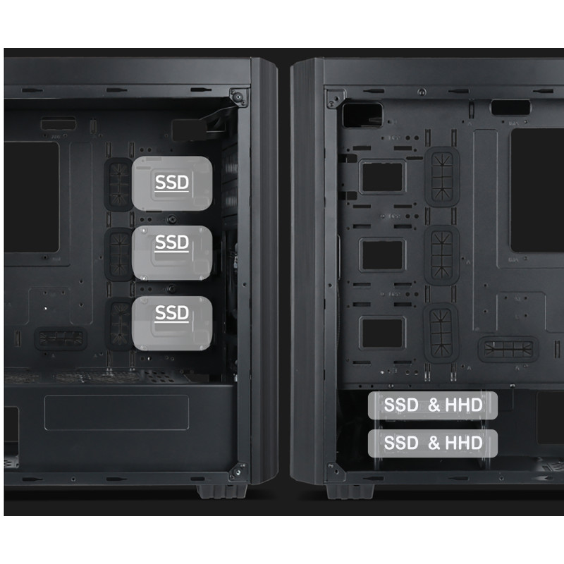 Gembird Computer Fornax K500/Midi Tower/Čierna