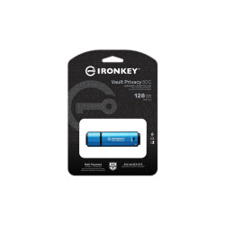 Kingston Ironkey Vault Privacy 50C/128GB/USB 3.2/USB-C/Modrá
