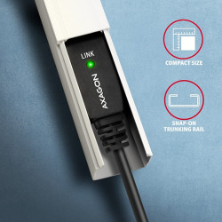 AXAGON ADR-220B, USB 2.0 A-M - B-M aktívny prepojovací / repeater kábel, 20m