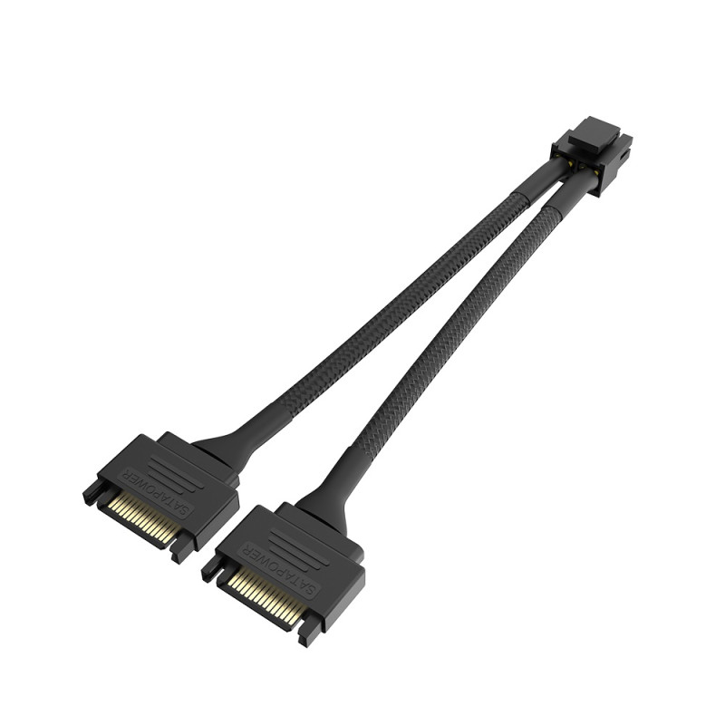 AKASA - Dual SATA na 8-pin CPU Power Adapter Cable