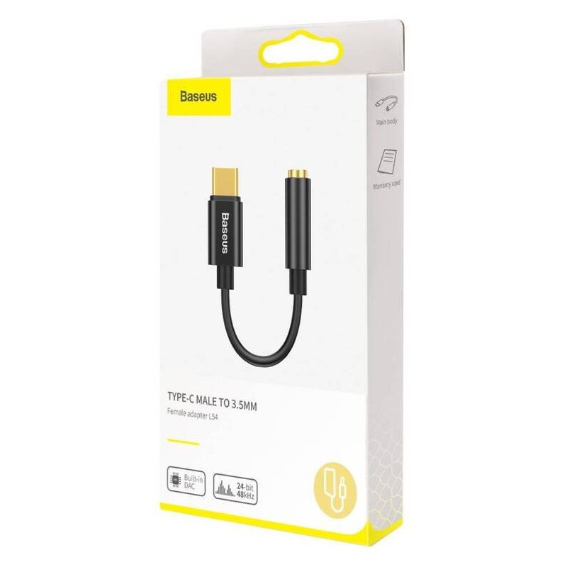 NONAME - Baseus audio adaptér z USB-C na Jack 3,5mm čierny