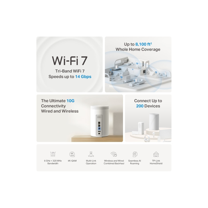 TP-link Wifi7 home mesh Deco BE68(1-pack)