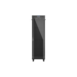 LANBERG 19'' VOĽNE STOJÚCA RACKOVÁ SKRIŇA 42U/600X800 (FLAT PACK) S PRESKLENÝMI DVERAMI LCD ČIERNA