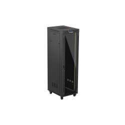 LANBERG 19'' VOĽNE STOJÚCA RACKOVÁ SKRIŇA 42U/600X800 (FLAT PACK) S PRESKLENÝMI DVERAMI LCD ČIERNA