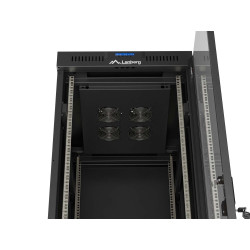 LANBERG 19'' VOĽNE STOJÚCA RACKOVÁ SKRIŇA 42U/600X800 (FLAT PACK) S PRESKLENÝMI DVERAMI LCD ČIERNA