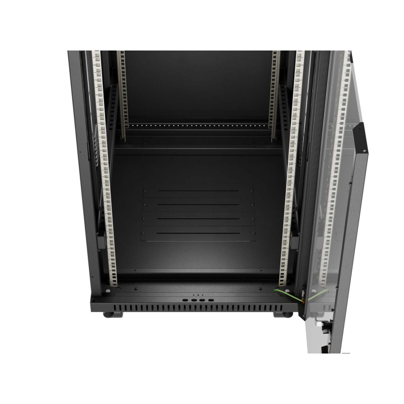 LANBERG 19'' VOĽNE STOJÚCA RACKOVÁ SKRIŇA 42U/600X800 (FLAT PACK) S PRESKLENÝMI DVERAMI LCD ČIERNA