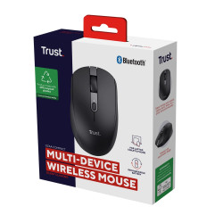 Trust Ozaa/Kancelárska/Optická/Pre pravákov/3 200 DPI/USB+BT/Čierna
