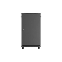 LANBERG INŠTALAČNÝ SKRIŇOVÝ ROZVADEČ 19'' 22U 600X600 ČIERNE SKLENENÉ DVERE (PLOCHÉ BALENIE)