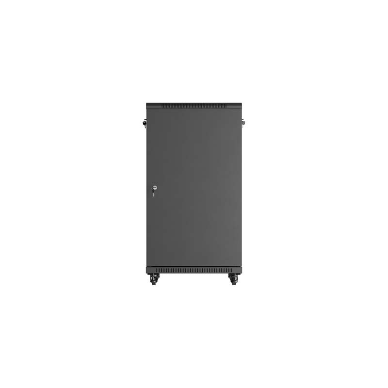 LANBERG INŠTALAČNÝ SKRIŇOVÝ ROZVADEČ 19'' 22U 600X600 ČIERNE SKLENENÉ DVERE (PLOCHÉ BALENIE)