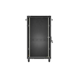 LANBERG INŠTALAČNÝ SKRIŇOVÝ ROZVADEČ 19'' 22U 600X600 ČIERNE SKLENENÉ DVERE (PLOCHÉ BALENIE)