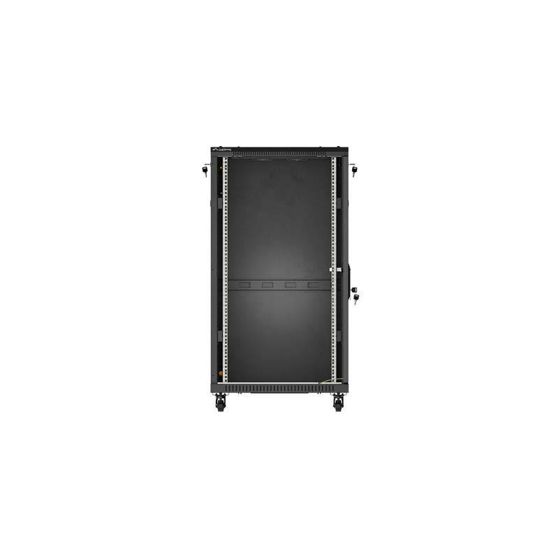 LANBERG INŠTALAČNÝ SKRIŇOVÝ ROZVADEČ 19'' 22U 600X600 ČIERNE SKLENENÉ DVERE (PLOCHÉ BALENIE)