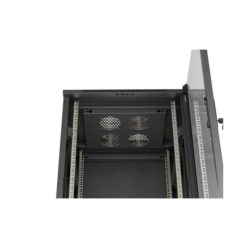LANBERG INŠTALAČNÝ SKRIŇOVÝ ROZVADEČ 19'' 22U 600X600 ČIERNE SKLENENÉ DVERE (PLOCHÉ BALENIE)
