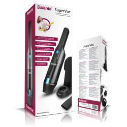 Salente SuperVac, ručný vysávač, HEPA H7, 2200 mAh, 110 W, antracitový