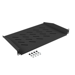 LANBERG 19'' PEVNÁ POLICA 1U/483X315MM MAX. NOSNOSŤ DO 25 KG ČIERNA