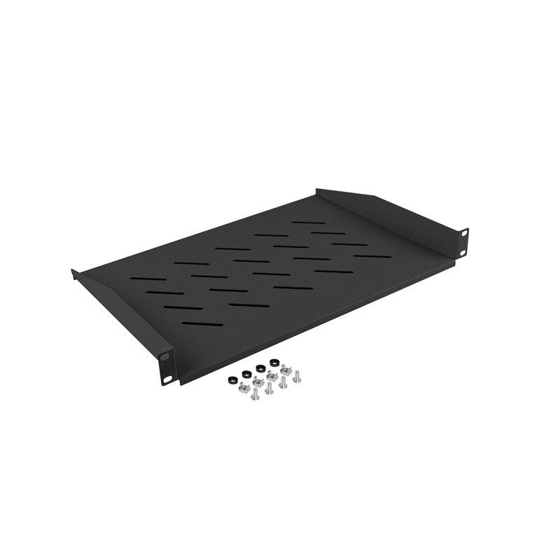 LANBERG 19'' PEVNÁ POLICA 1U/483X315MM MAX. NOSNOSŤ DO 25 KG ČIERNA