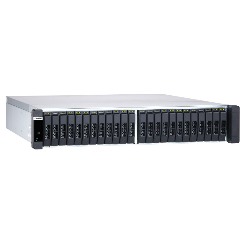 QNAP ES2486dc-2142IT-96G (all-flash ZFS NAS, duálny radič, 2x Xeon, 2x 48GB RAM, 24x 2,5'' SAS)
