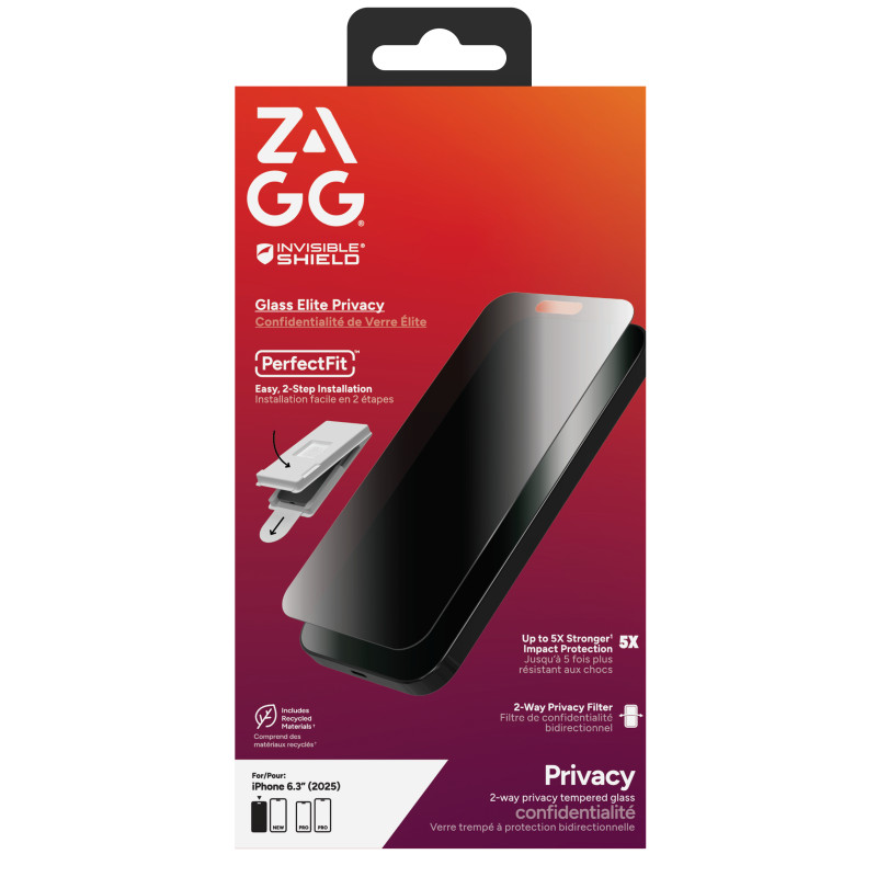 ZAGG Ochranné sklo Elite Privacy pre Apple iPhone 17