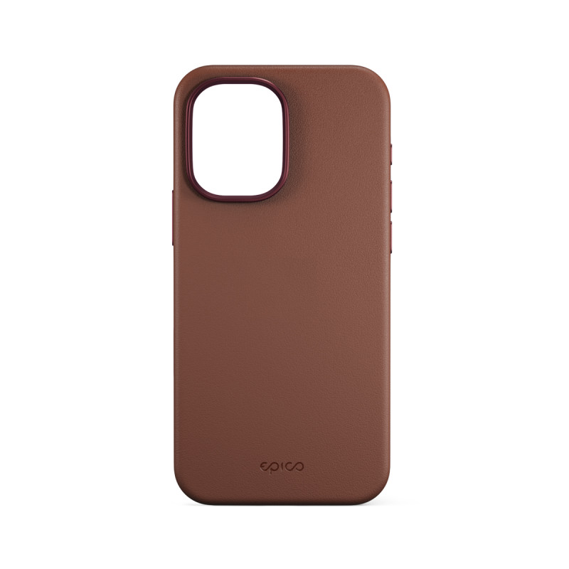 Epico Leather Mag+ Case iPhone 17 - hnedá