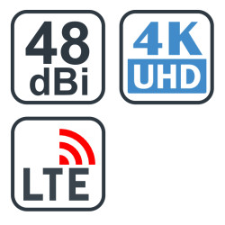 EVOLVEO Jade 2, aktívna vonkajšia anténa DVB-T2, filter LTE,4G,5G