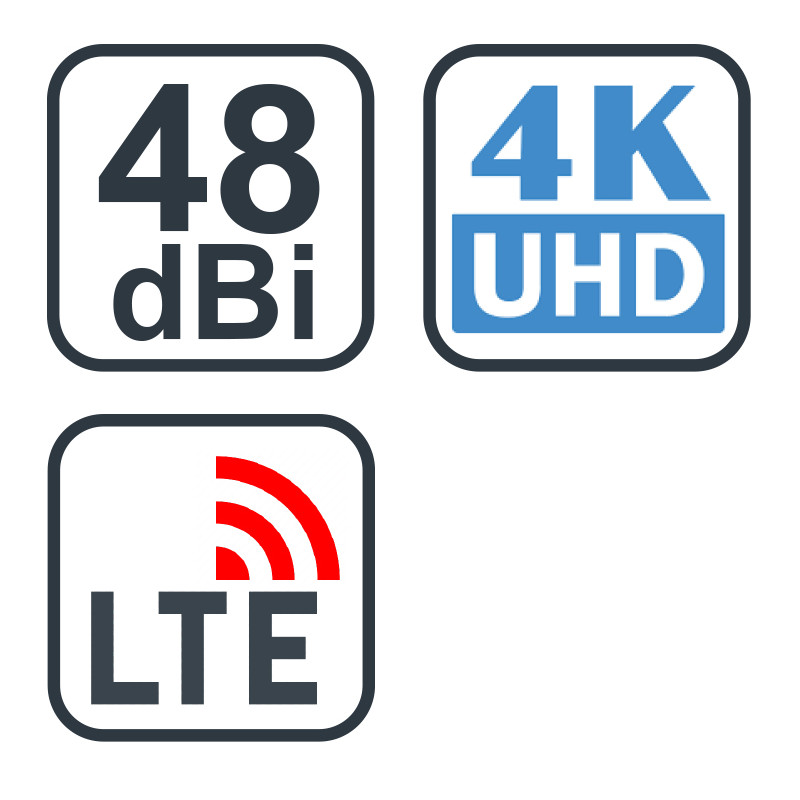 EVOLVEO Jade 2, aktívna vonkajšia anténa DVB-T2, filter LTE,4G,5G