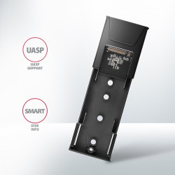 AXAGON EEM2-GTS2, 10 Gbps USB-C - M.2 NVM & SATA SSD kovový THIN box, bezšroubový