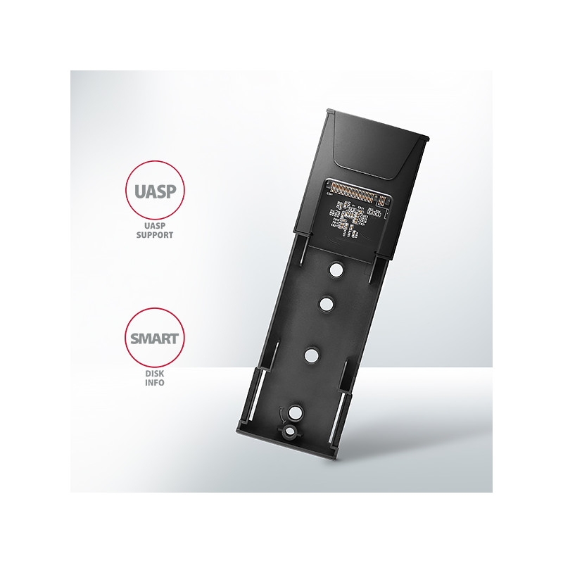 AXAGON EEM2-GTS2, 10 Gbps USB-C - M.2 NVM & SATA SSD kovový THIN box, bezšroubový